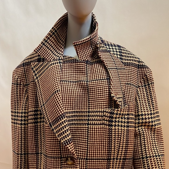 Vivienne Westwood MAN AW2016 COAT BEIGE HOUNDSTOOTH CLARKE CABAN W HERRINGBONE - Picture 5 of 17